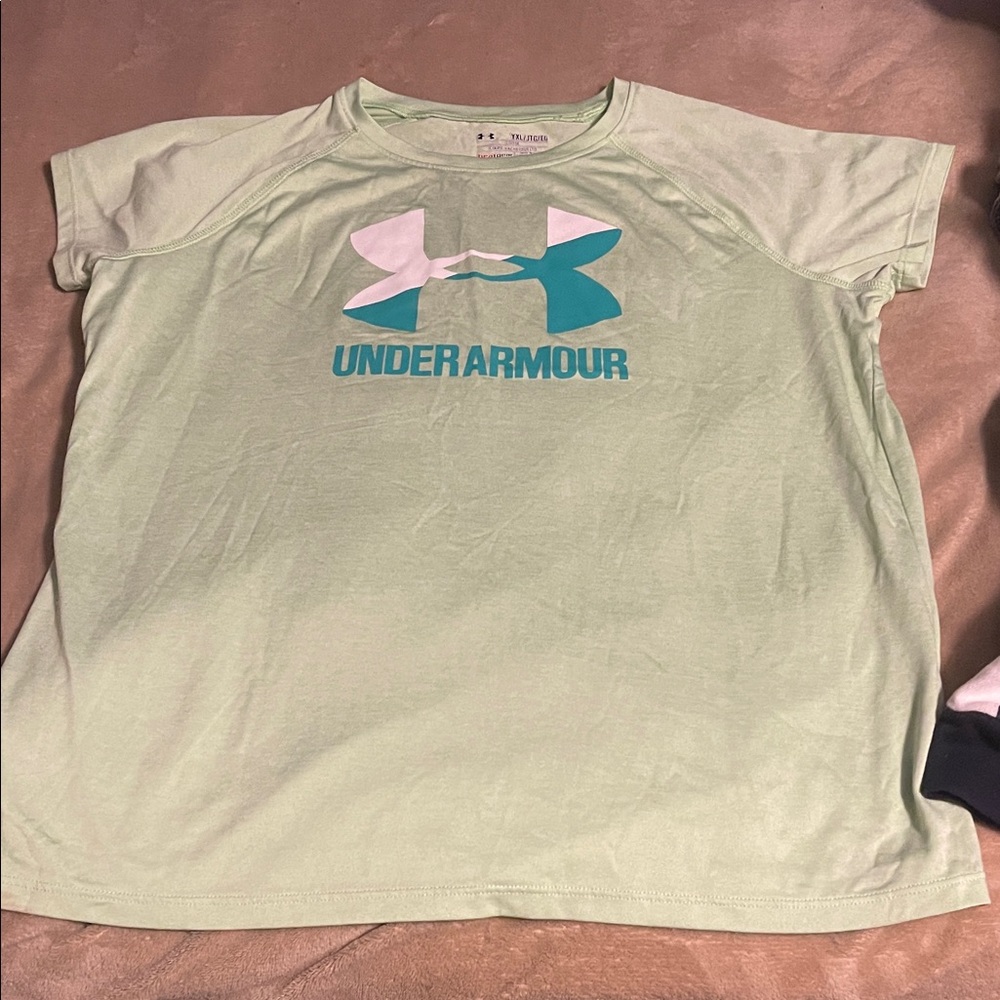 Under Armour Kids Light Green Short Sleeve Tee